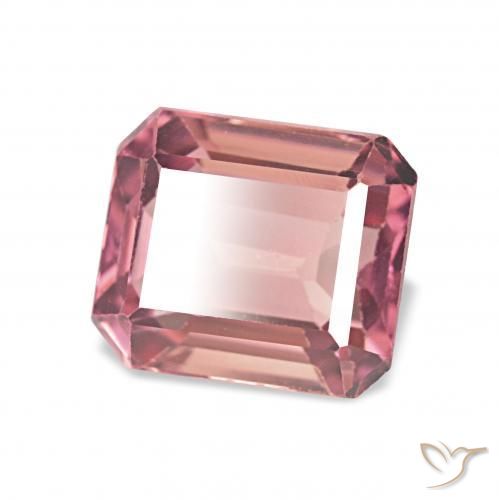 Tourmaline Rose bubblegum naturelle Octogone / coupe Émeraude, 1.50 ct, VVS-VS