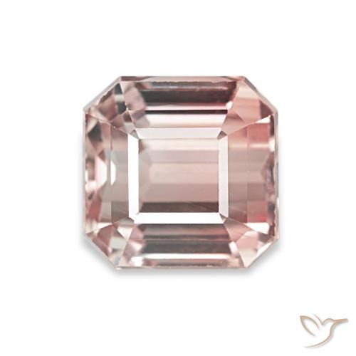 2.29ct Rose terreux Tourmaline, Taille émeraude, VVS