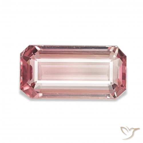 3.74ct Medium Light-Pink Tourmaline, Taille émeraude, VS