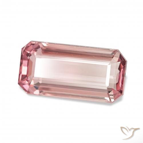 Tourmaline Medium Light-Pink naturelle Octogone / coupe Émeraude, 3.74 ct, VS