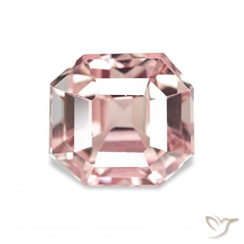 3.16ct Rose terreux Tourmaline, Taille émeraude, VS