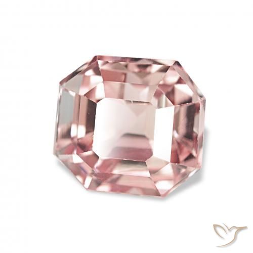 Tourmaline Rose terreux naturelle Octogone / coupe Émeraude, 3.16 ct, VS