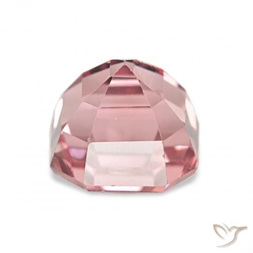 Tourmaline Rose terreux naturelle Octogone / coupe Émeraude, 3.16 ct, VS