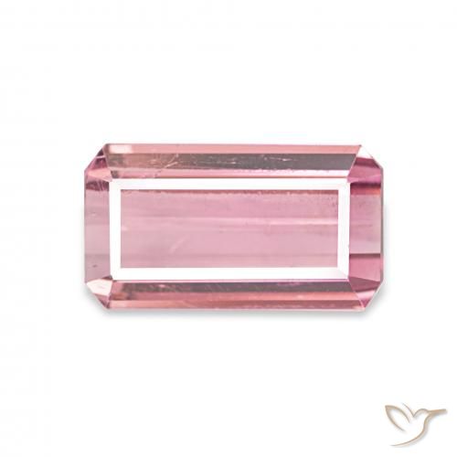 1.42ct Rose clair Tourmaline Pierres précieuses, Taille émeraude, VS