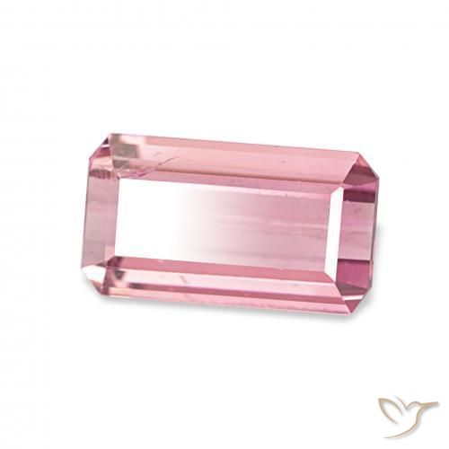Tourmaline Rose clair naturelle Octogone / coupe Émeraude, 1.42 ct, VS
