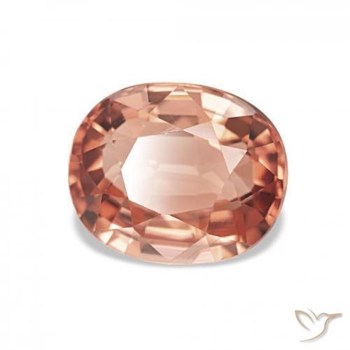 Tourmaline Rose orangé naturelle ovale, 2.30 ct, VVS-VS
