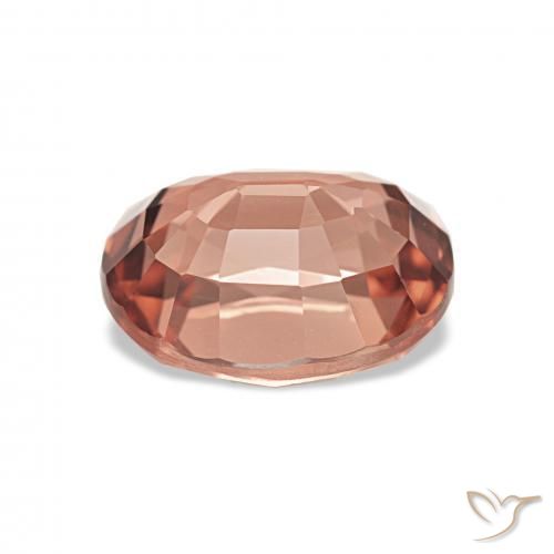 Tourmaline Rose orangé naturelle ovale, 2.30 ct, VVS-VS