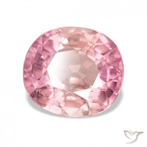 Tourmaline Orange rose naturelle ovale, 2.96 ct, VS