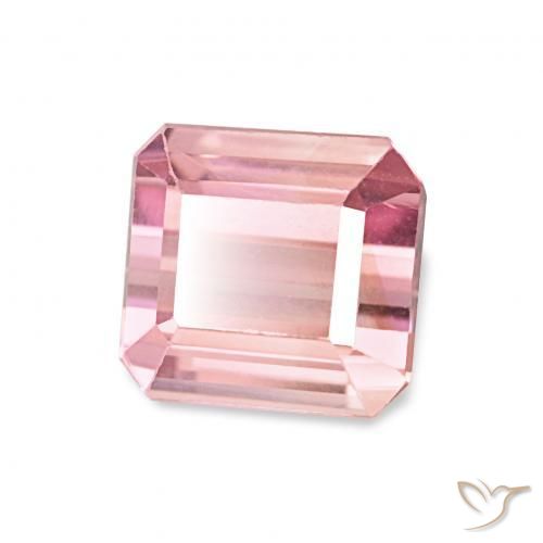 Tourmaline Rose naturelle Octogone / coupe Émeraude, 1.43 ct, VVS-VS