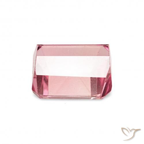 Tourmaline Rose naturelle Octogone / coupe Émeraude, 1.43 ct, VVS-VS