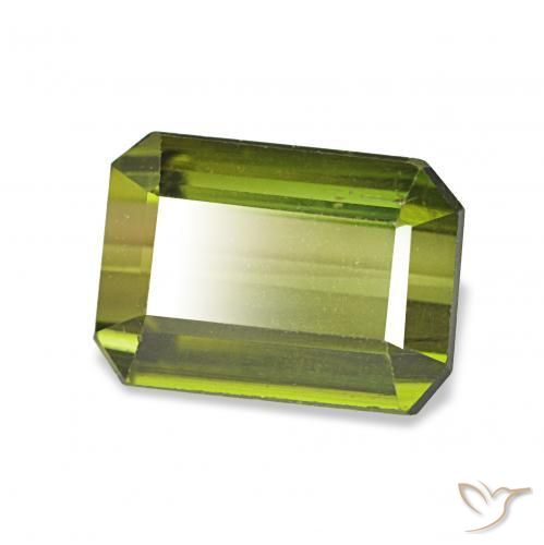 Tourmaline Vert clair naturelle Octogone / coupe Émeraude, 2.64 ct, VVS-VS