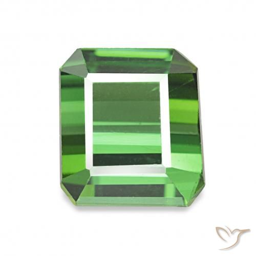 2.06ct Vert moyen Tourmaline, Taille émeraude, VVS