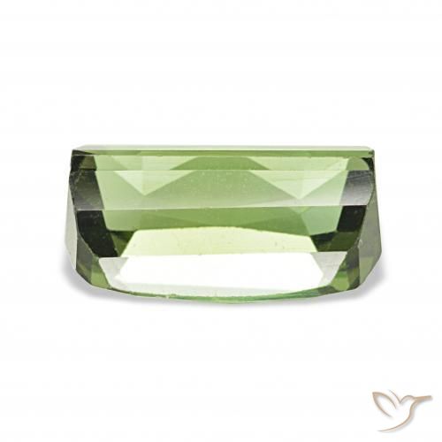 Tourmaline Vert jaunâtre naturelle Coussin, 2.96 ct, VVS