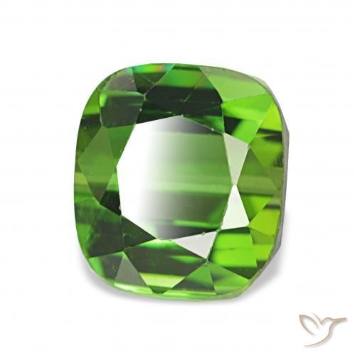 Tourmaline Vert foncé naturelle Coussin, 2.31 ct, VVS