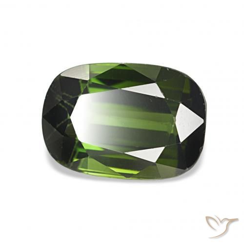 Tourmaline Vert forêt profond naturelle Coussin, 2.47 ct, VS