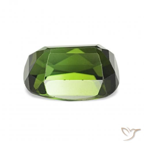 Tourmaline Vert forêt profond naturelle Coussin, 2.47 ct, VS