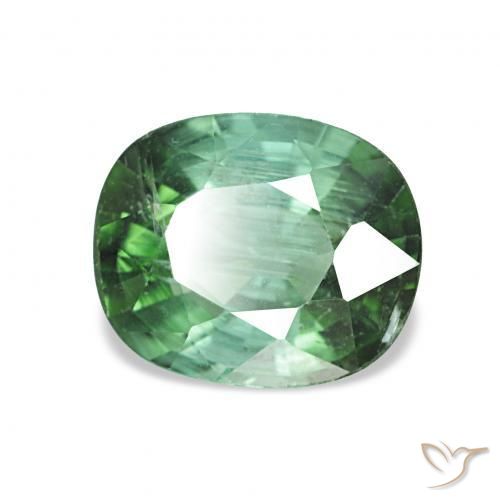 Tourmaline Vert clair naturelle Coussin, 1.53 ct, VS