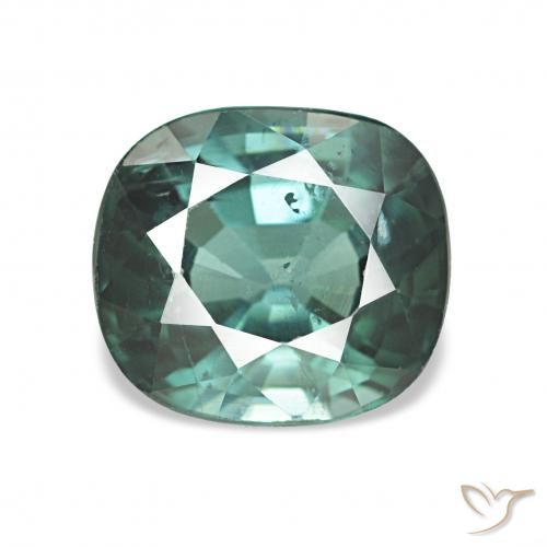 1.87ct Vert bleu foncé Tourmaline, Coussin, VS