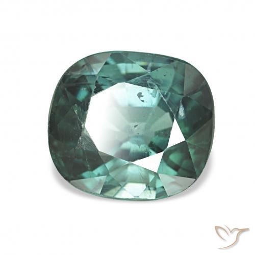 Tourmaline Vert bleu foncé naturelle Coussin, 1.87 ct, VS