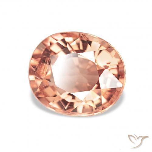 Tourmaline Orange moyen naturelle ovale, 1.82 ct, VS