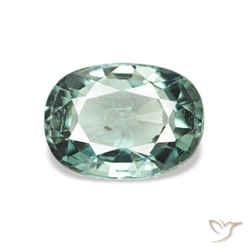 1.38ct Vert grisâtre Tourmaline, Coussin, VS