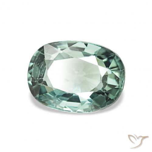 Tourmaline Vert grisâtre naturelle Coussin, 1.38 ct, VS