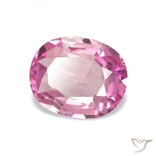 Tourmaline Rose intense naturelle ovale, 1.12 ct, VVS