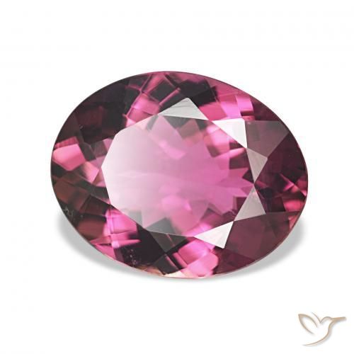 Tourmaline Pourpre intense naturelle ovale, 2.01 ct, VVS-VS