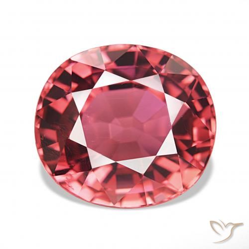 7.63ct Rose vif et profond Tourmaline, ovale, IF