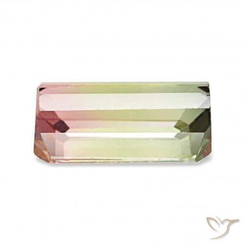 Tourmaline Pastèque naturelle Octogone / coupe Émeraude, 1.74 ct, VS