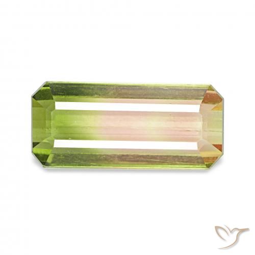 1.53ct Pastèque Tourmaline Pierres précieuses, Taille émeraude, VS