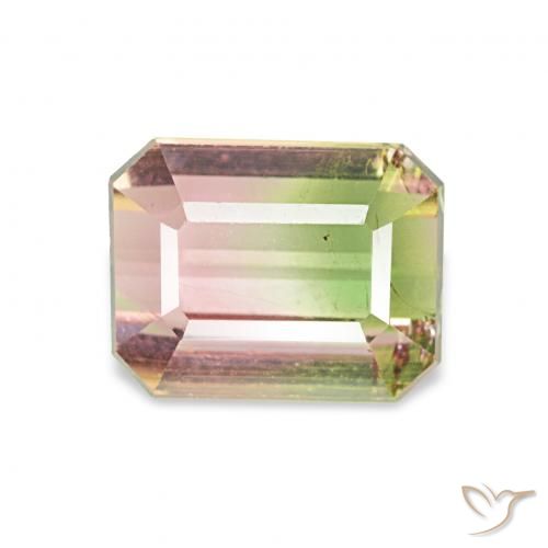 1.65ct Pastèque Tourmaline, Taille émeraude, VS