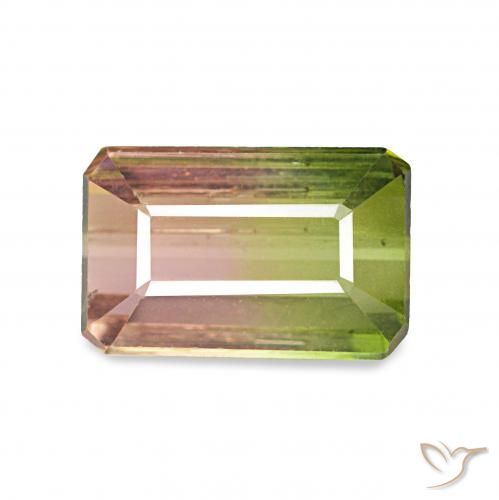 1.45ct Pastèque Tourmaline, Taille émeraude, VS