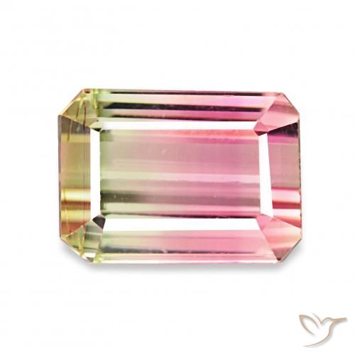 1.73ct Pastèque Tourmaline, Taille émeraude, VVS-VS