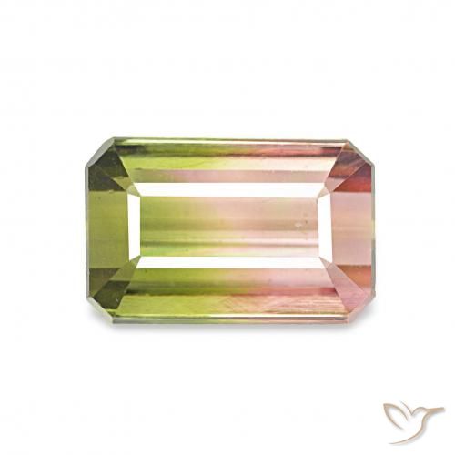 1.32ct Pastèque Tourmaline, Taille émeraude, VVS-VS