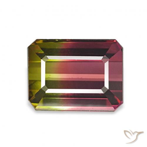 1.87ct Pastèque Tourmaline, Taille émeraude, VVS