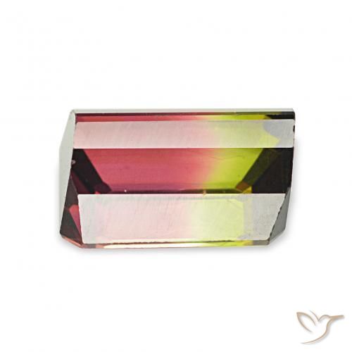 Tourmaline Pastèque naturelle Octogone / coupe Émeraude, 1.87 ct, VVS