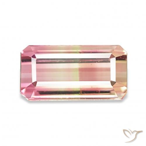 2.30ct Pastèque Tourmaline, Taille émeraude, VVS