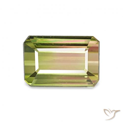 1.32ct Pastèque Tourmaline, Taille émeraude, VVS