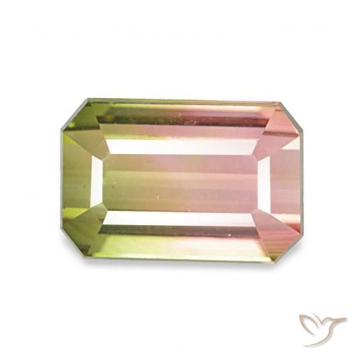 1.73ct Pastèque Tourmaline, Taille émeraude, VVS
