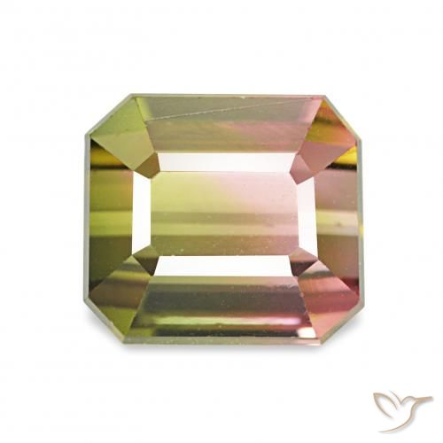 2.20ct Pastèque Tourmaline, Taille émeraude, VVS
