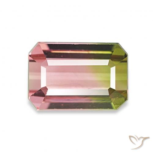 1.76ct Pastèque Tourmaline, Taille émeraude, VVS