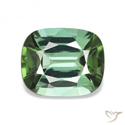 Tourmaline Vert clair naturelle Coussin, 1.65 ct, VVS-VS