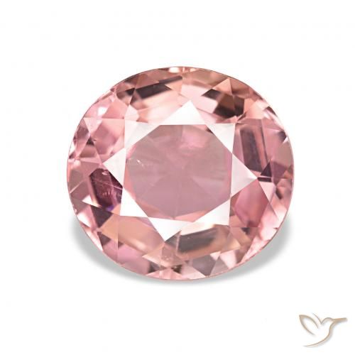 Tourmaline Rose clair naturelle ovale, 1.36 ct, VVS-VS
