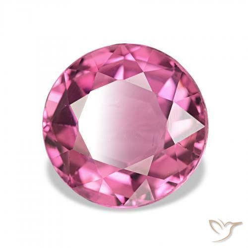 Tourmaline Medium Dark-Pink naturelle Coupe roude, 1.93 ct, VVS-VS