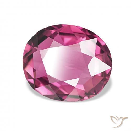 Tourmaline Pourpre moyen naturelle ovale, 1.95 ct, VVS