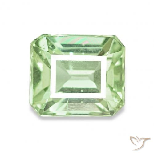 2.08ct Vert très clair Tourmaline Pierres précieuses, Taille émeraude, VVS-VS