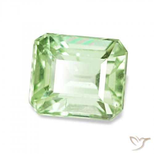 Tourmaline Vert très clair naturelle Octogone / coupe Émeraude, 2.08 ct, VVS-VS