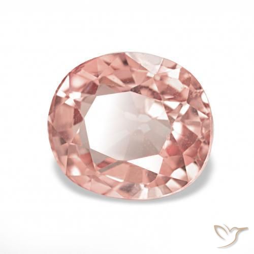 Tourmaline Orange rose naturelle ovale, 1.37 ct, VVS-VS