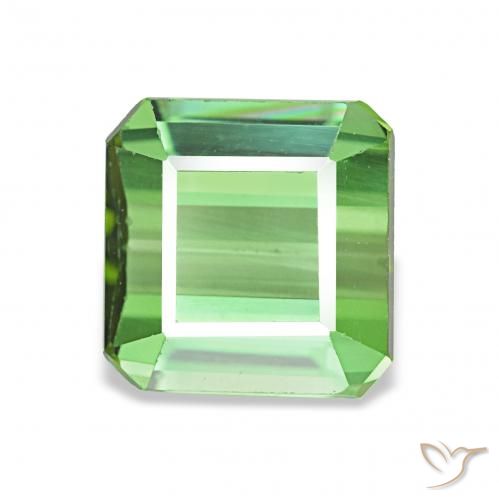 1.61ct Vert Tourmaline Pierres précieuses, Taille émeraude, VVS-VS